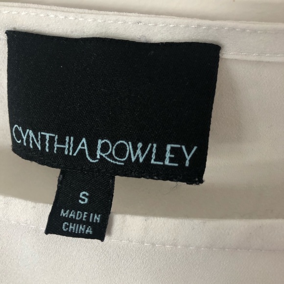 Cynthia Rowley Leather Shoulder Short Sleeve Tee - Picture 2 of 4